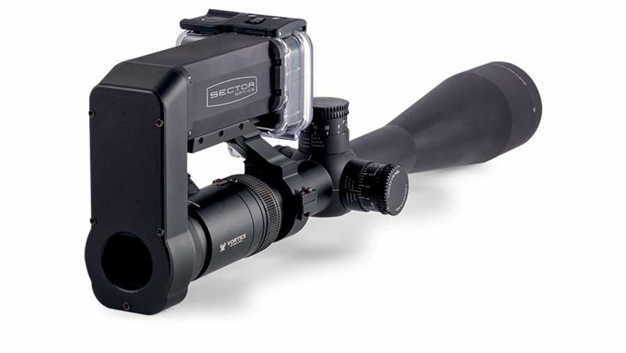 EagleEye GA 10-100 gun scope attachment is designed around the user friendly and well-known GoPro suite of Hero cameras.
