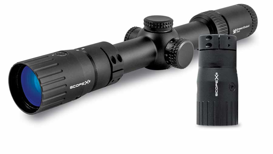 Sector Optics ScopeX2™ adapter double the range of your scope.